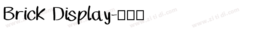 Brick Display字体转换